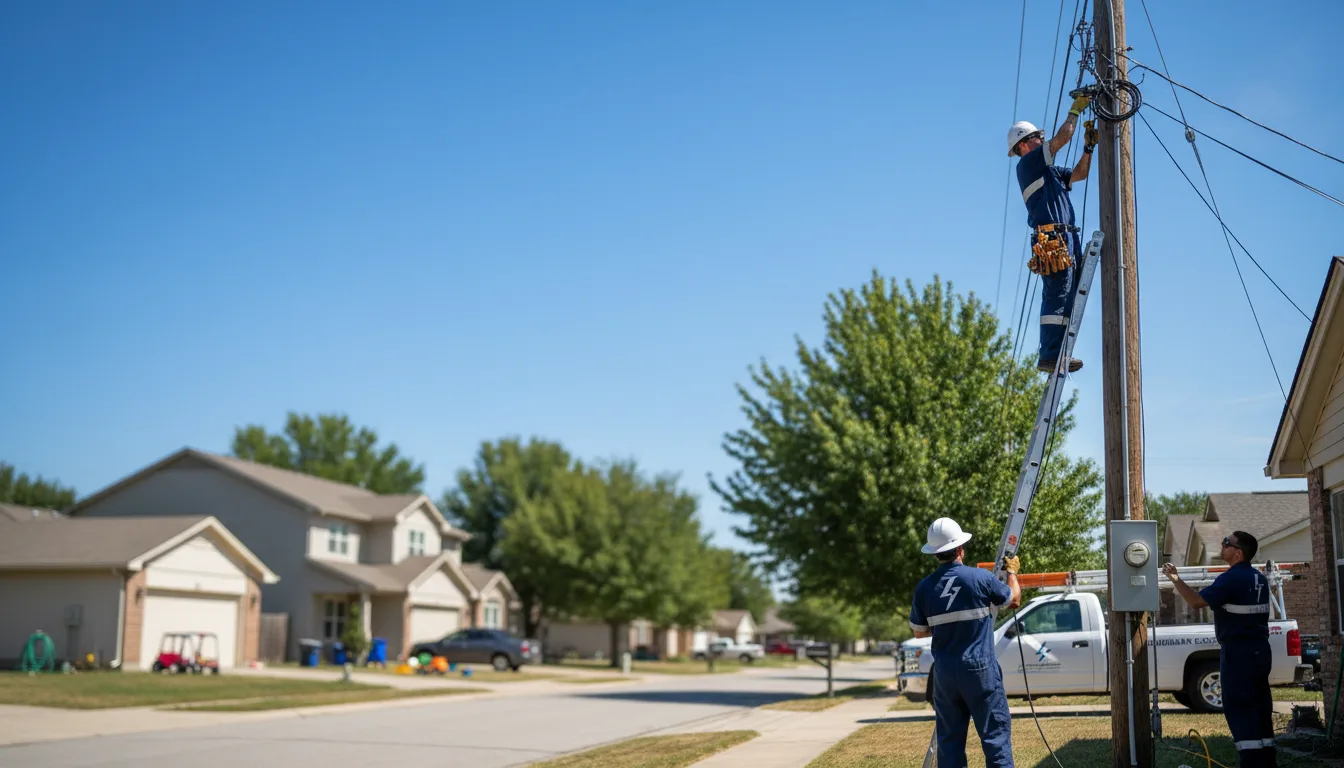 Residential electrician providing installation services in Lovejoy, GA